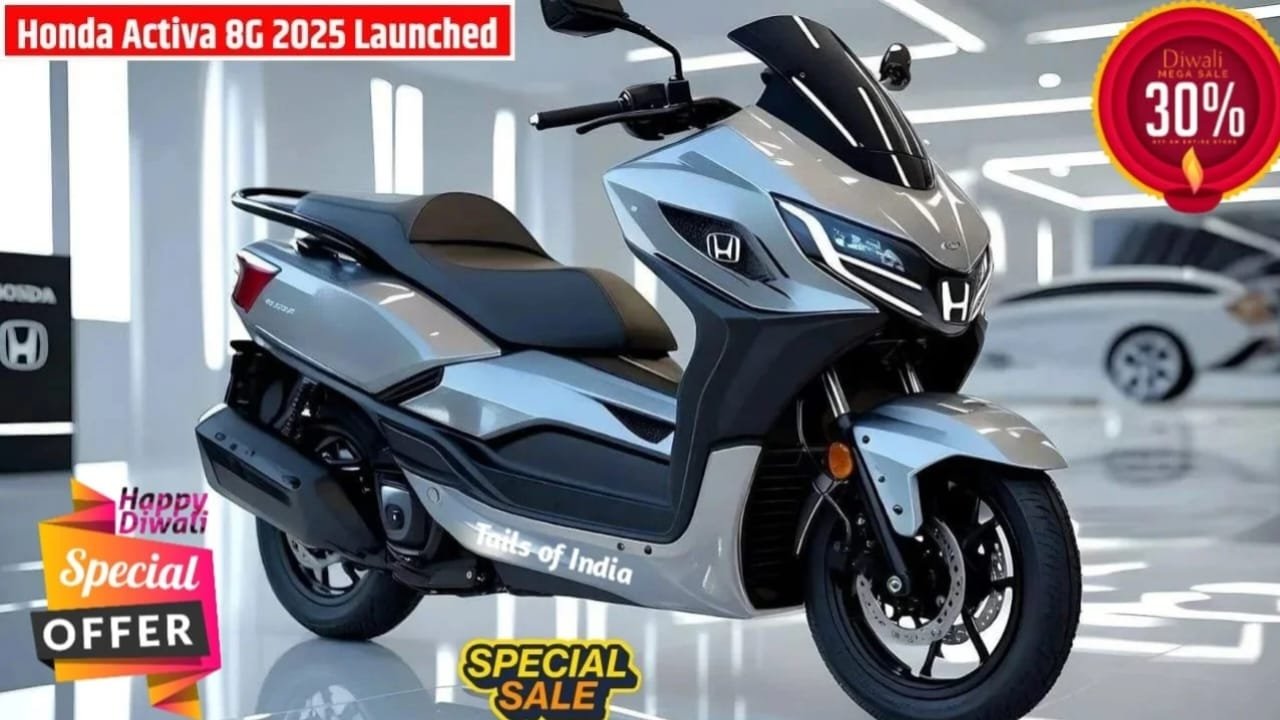 Honda Activa 8G 2025 – 109.5 cc Powertrain, Digital Console & Up to 90 km/l Mileage at ₹68,664!